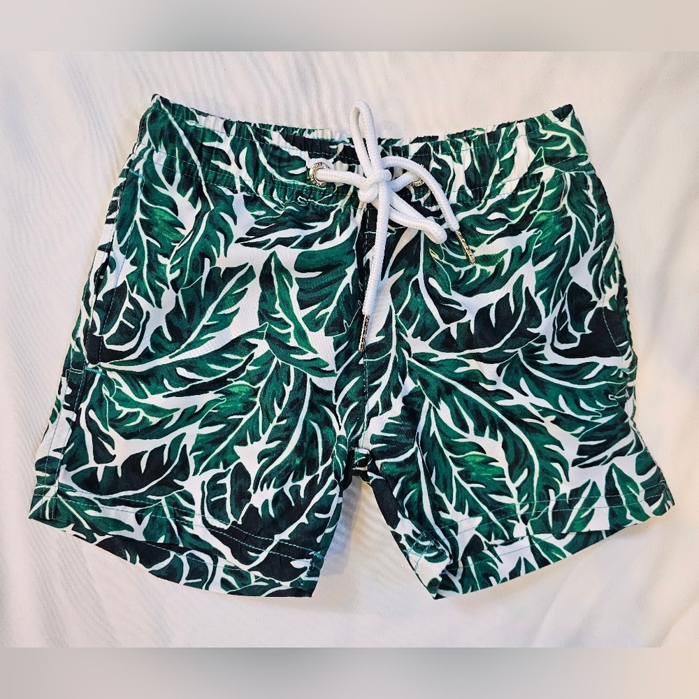 SwimZip Toddler Swim Trunks- Tropical Print- 2T